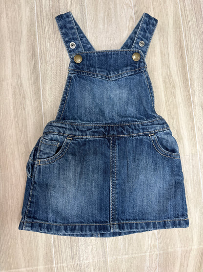 6-12m Ruffled Overall Dress