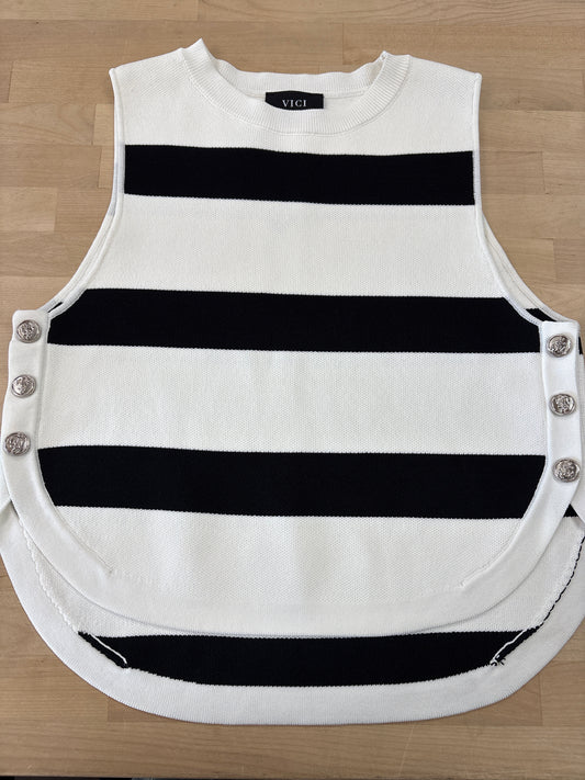 Womens Small Vici Striped Tank
