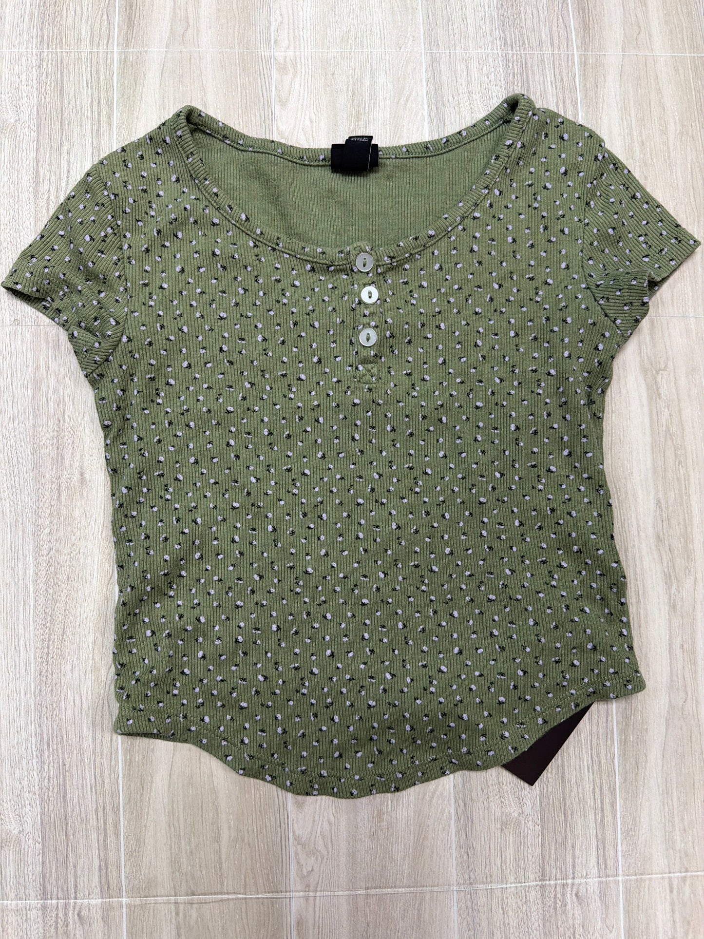 8 Olive Mini Floral Top