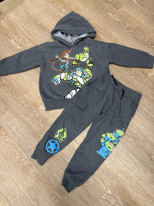 4T Grey Toy Story Hoodie + Jogger Set