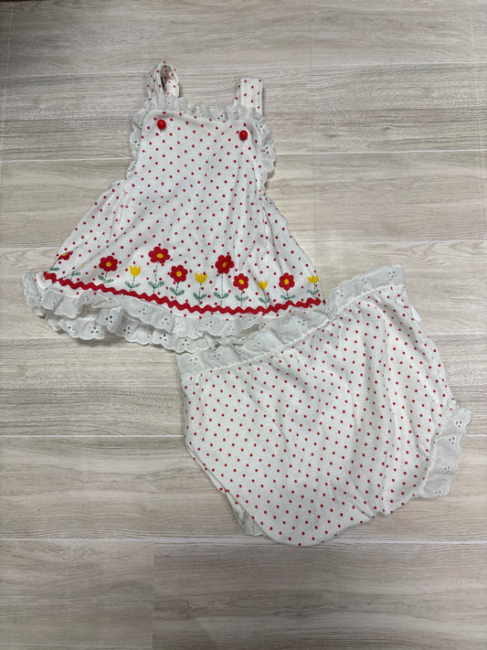 Vintage Carters 6m Polka Dot Flower 2 Piece Set