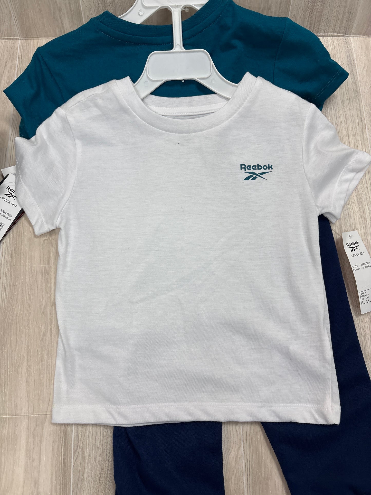 NWT Reebok 3 Piece Tees + Jogger Set