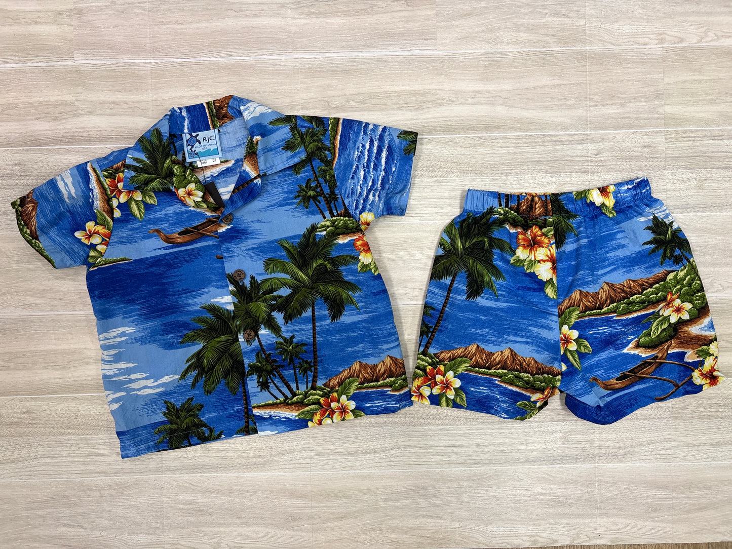 2T Blue Hawaiian 2 Piece Set