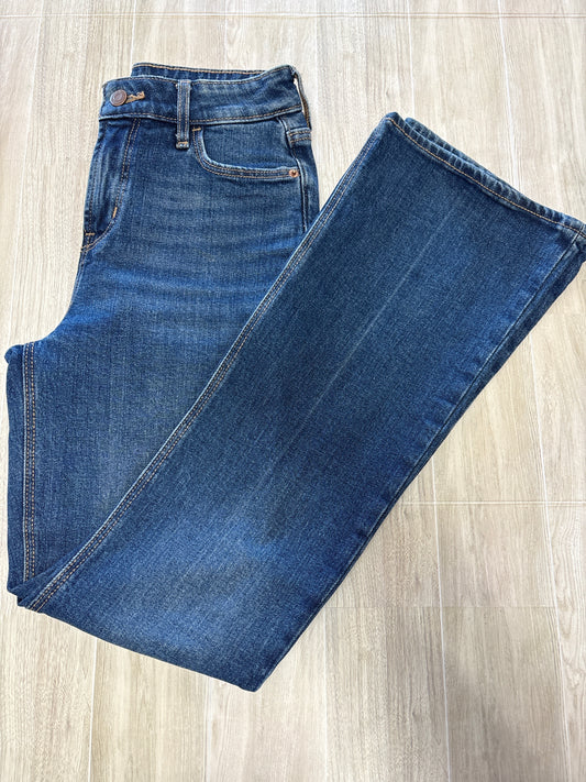 Womens 0 Medium Wash Flare Denim