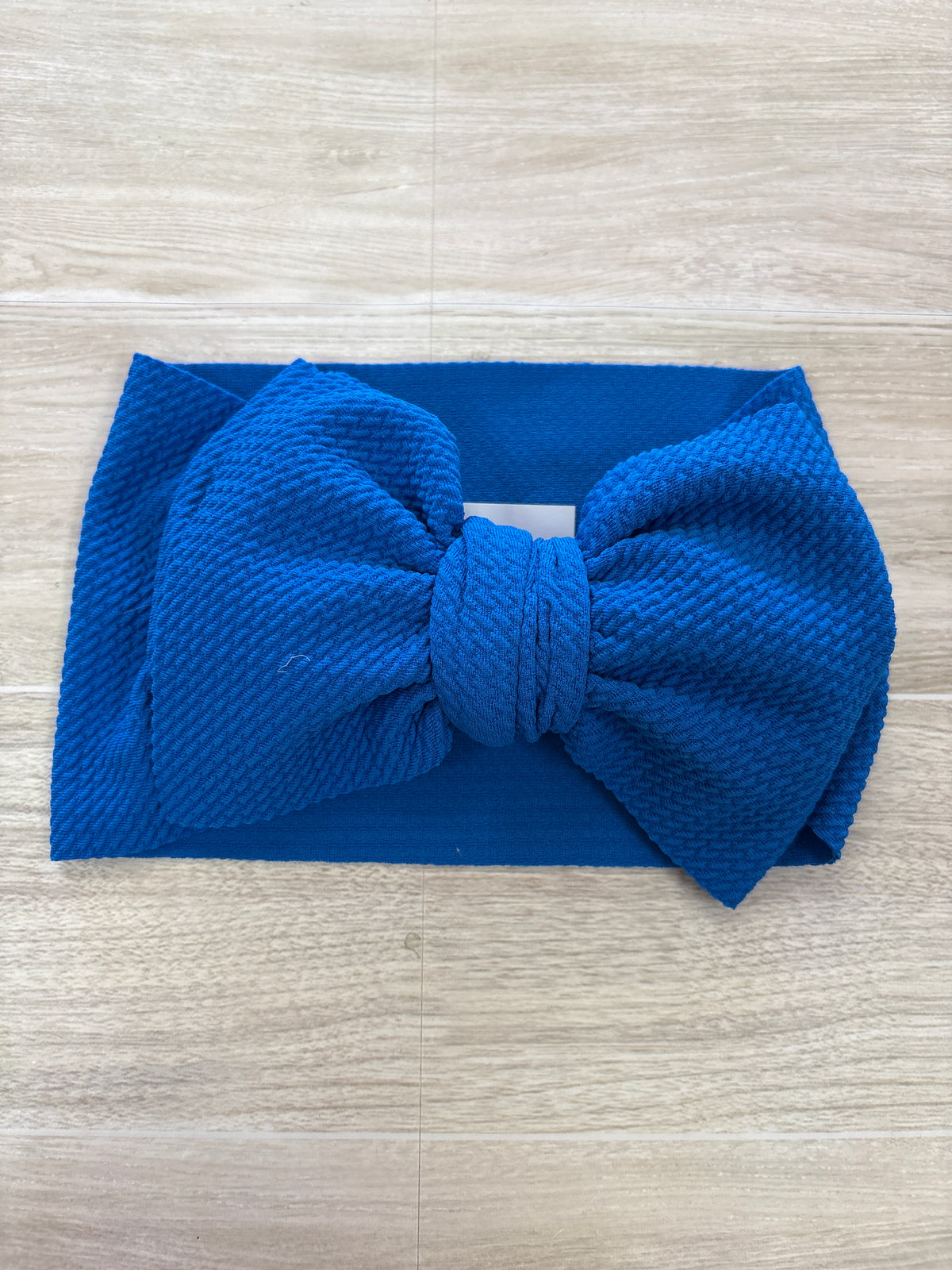 Stretchy Royal Blue Bow Headwrap