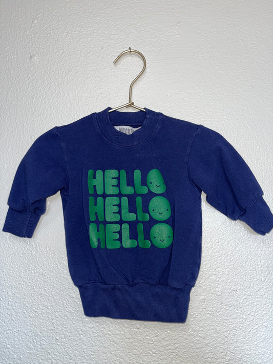 6-12m Mochi Kids Hello Crewneck