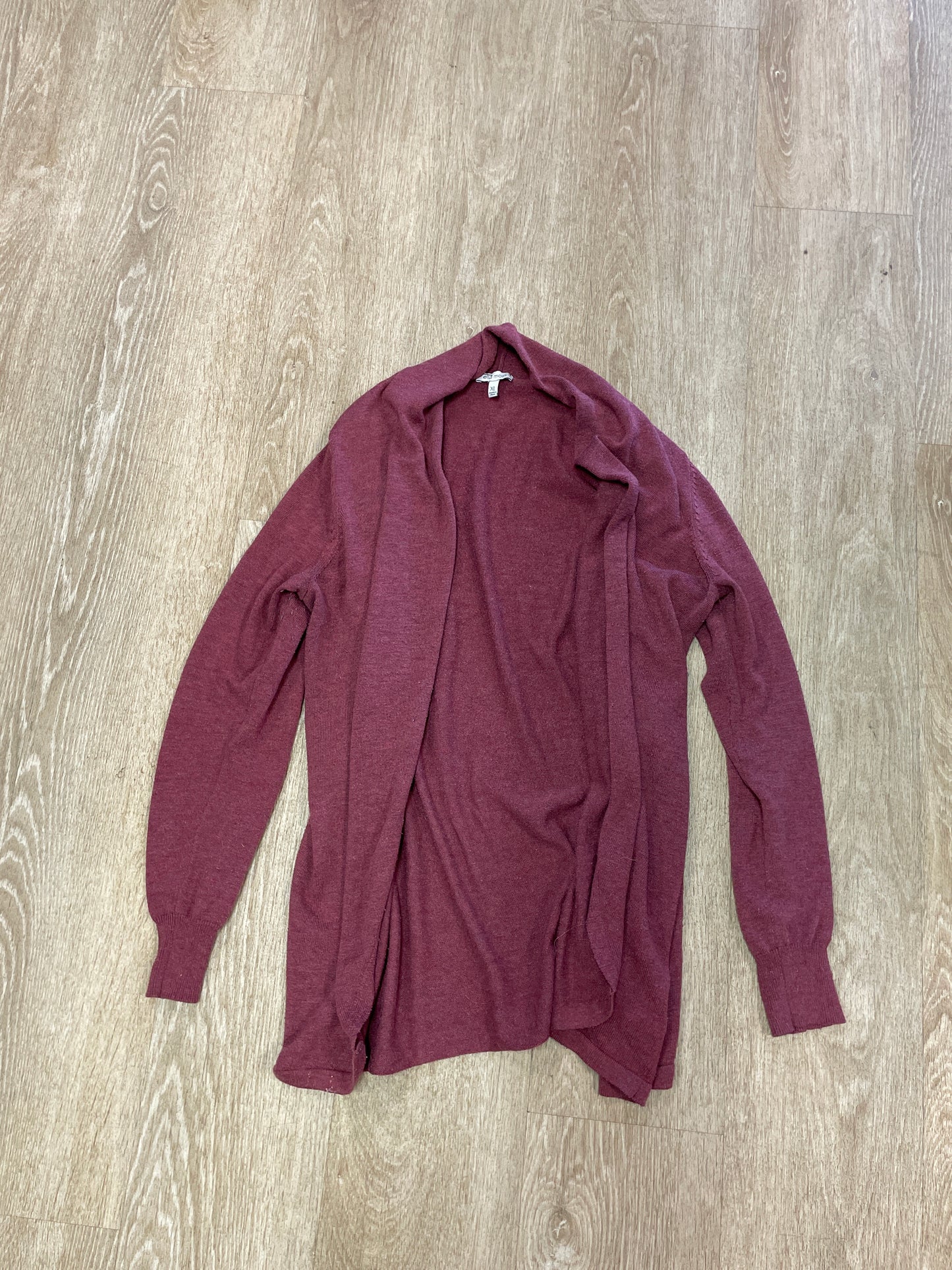 Womens XL Maroon Flowy Cardigan