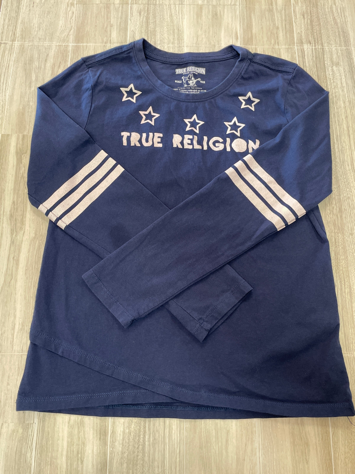 12/14 True Religion Navy Star Graphic Long Sleeve