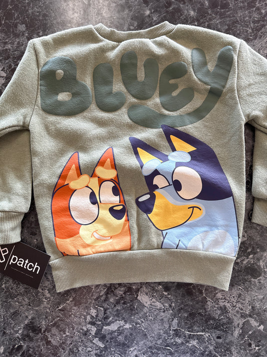 2T Olive Bluey Pullover
