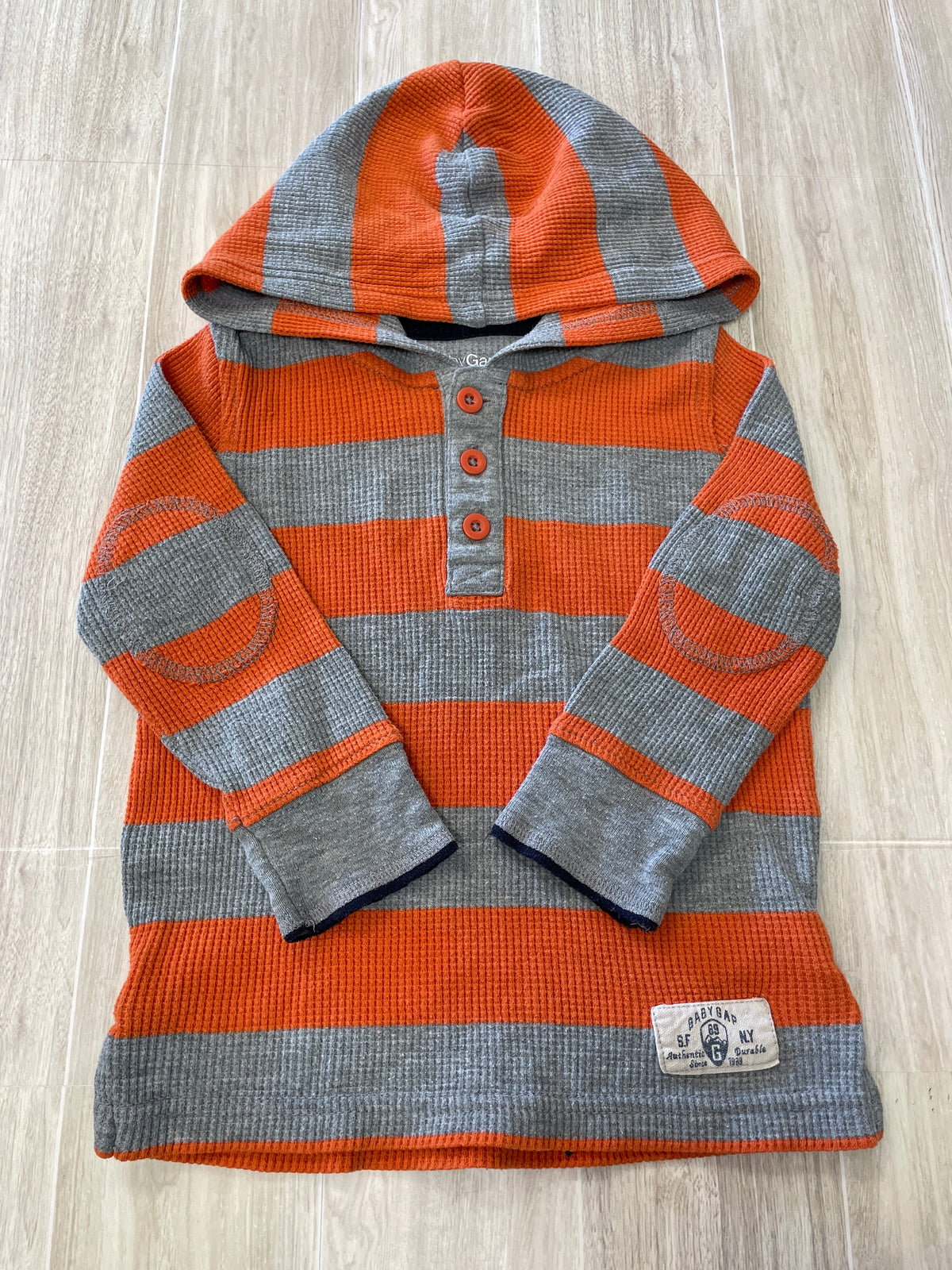 18-24m GAAP Grey/Orange GAP Hooded Shirt