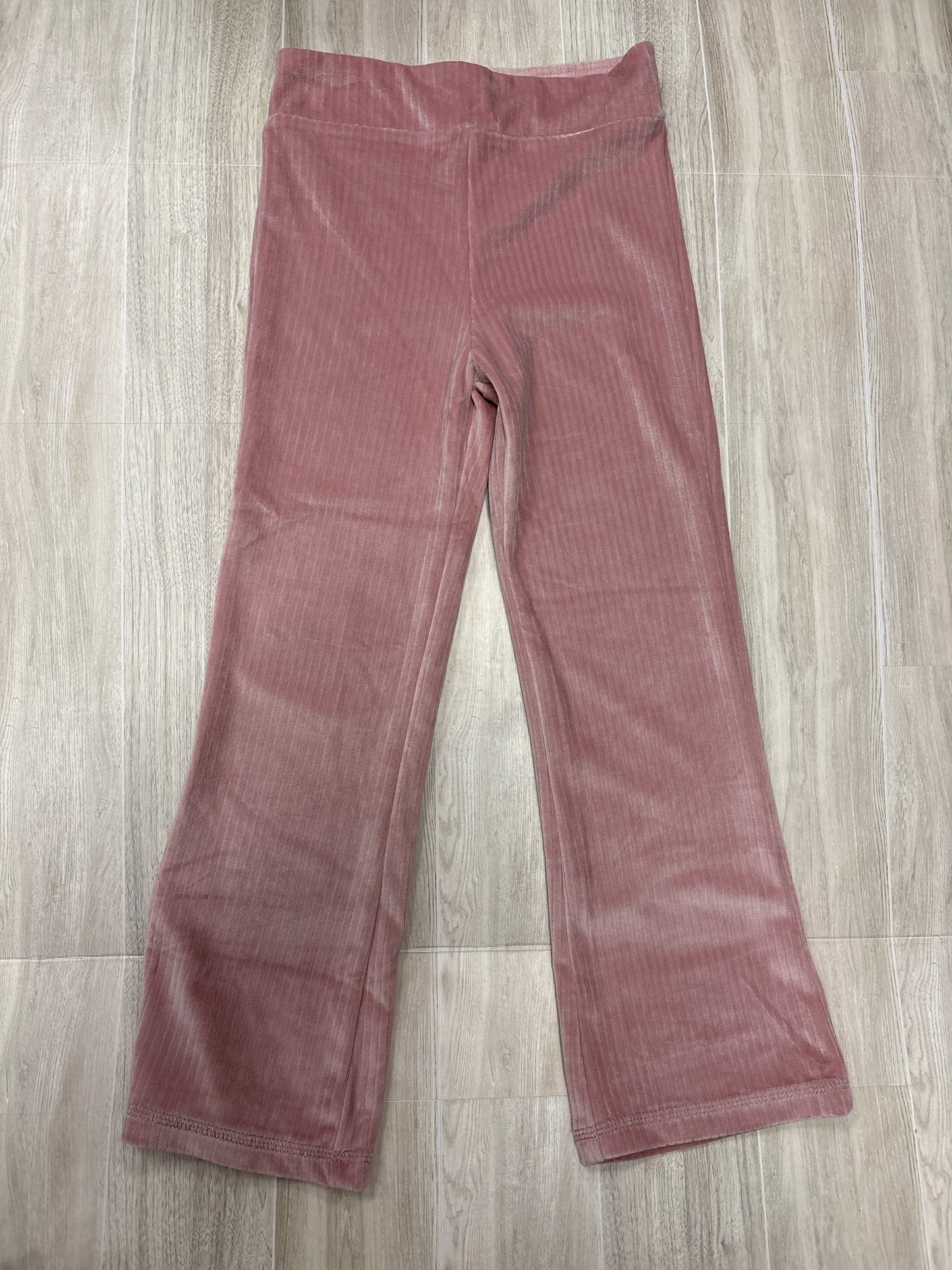 6x Blush Velour Corded Flare Pants