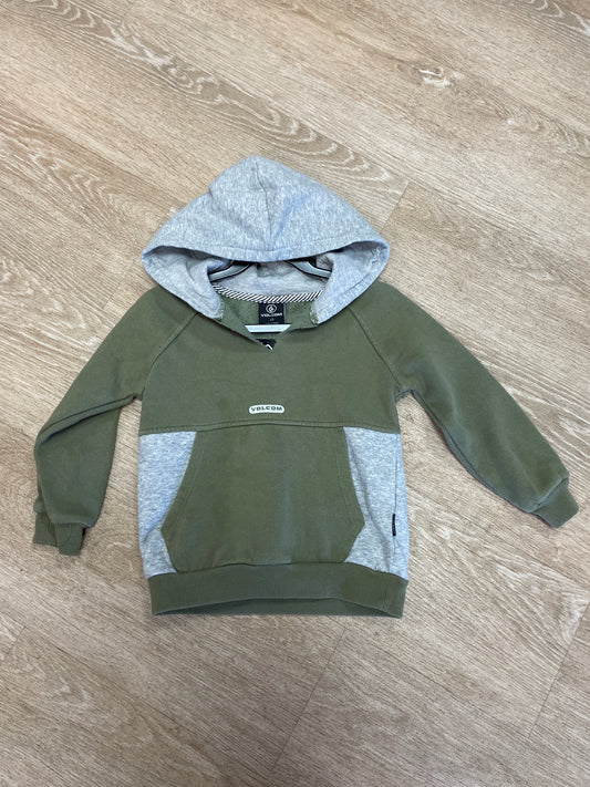 4T Volcom Green/Grey Sweatshirt - Unintentional Cut - blemish