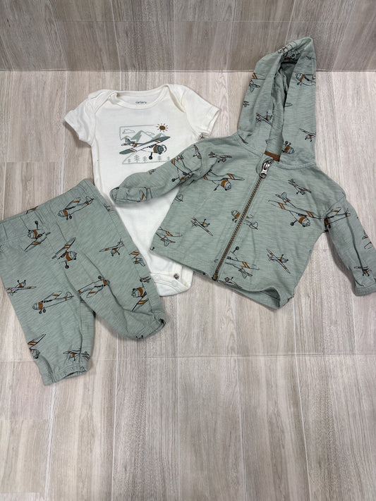 3m Sage Airplane 3 Piece Set