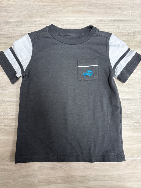 4T Grey Car Pocket Tee