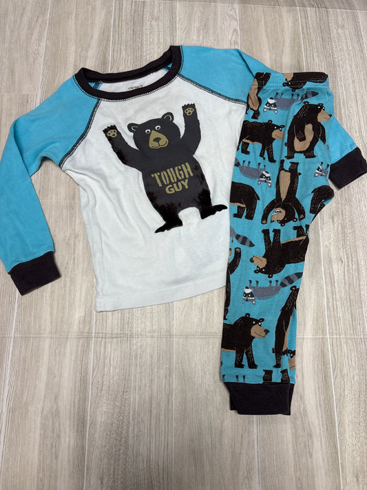 24m Tough Guy Bear 2 Piece Pajama Set