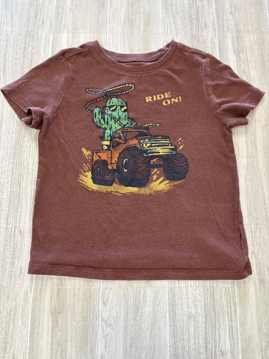 3T Brown Ride On Cactus Graphic Tee