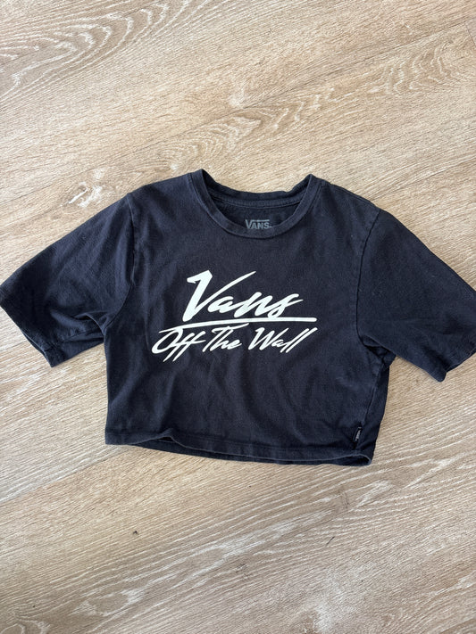 Womens Xsmall Vans Off The Wall Crop Shirt