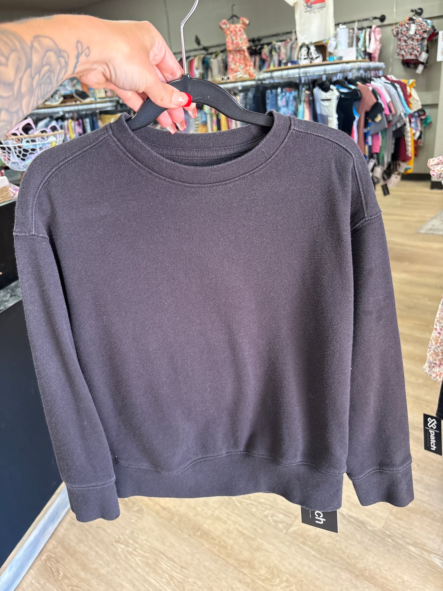 8 Black Crewneck
