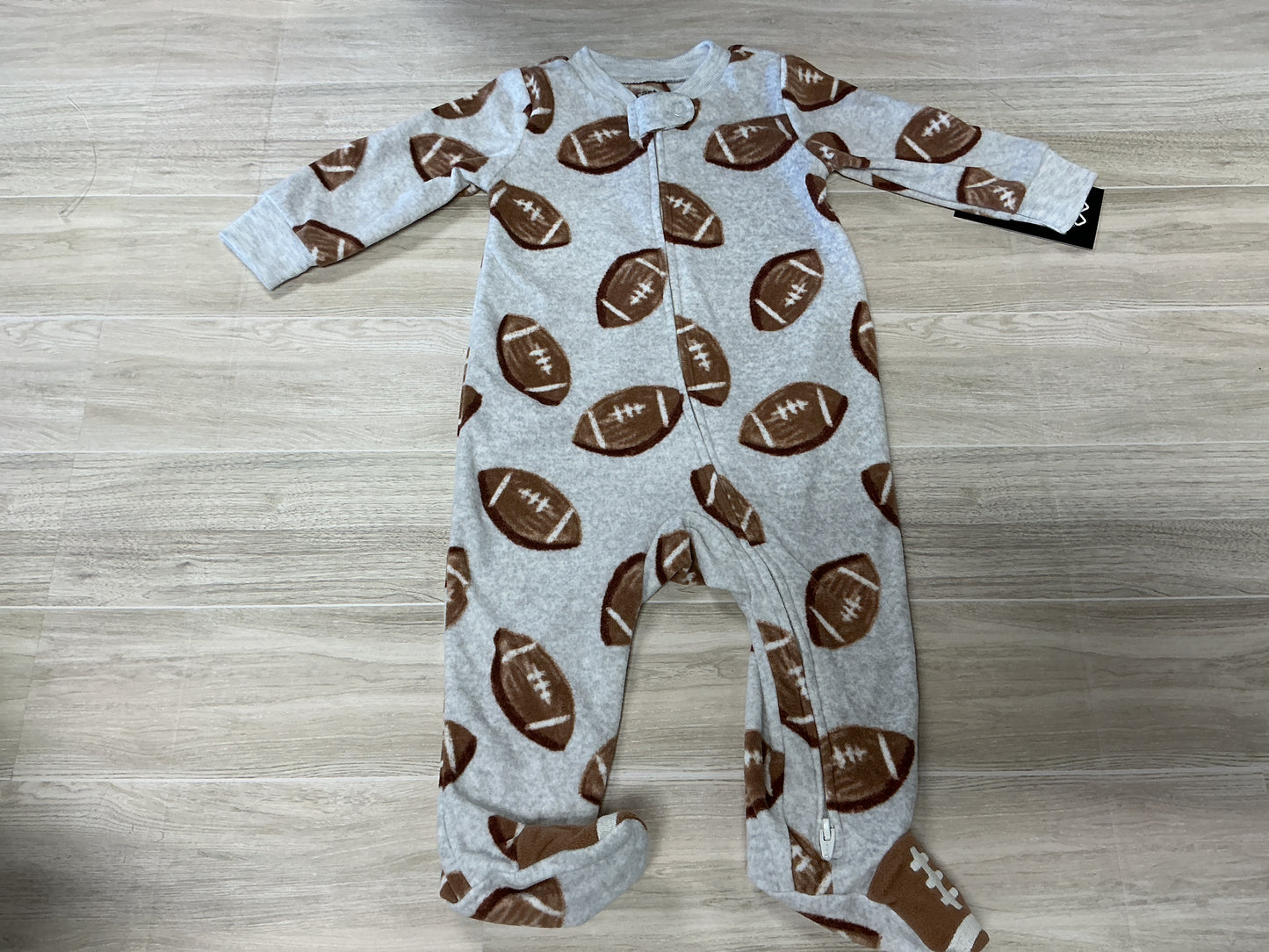 3-6m Fleece Football Pajama