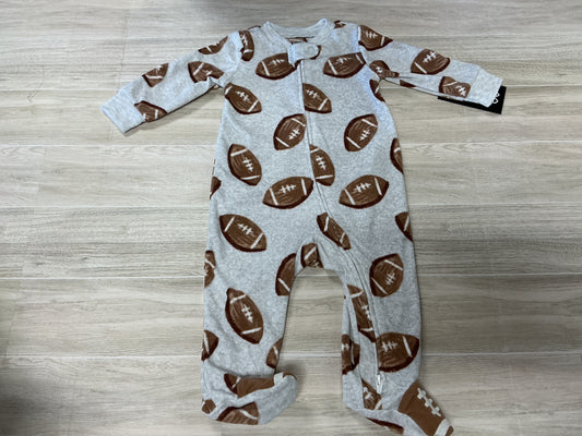 3-6m Fleece Football Pajama