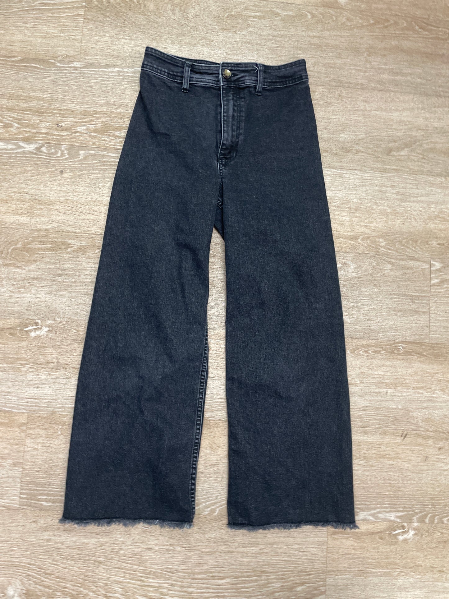 Womens 27 Billabong Black Wide Leg Denim