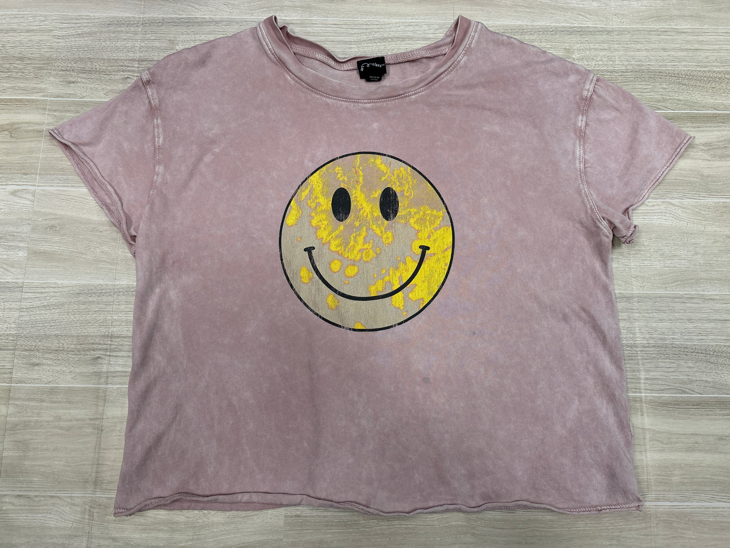 10/12 Pink Acid Smiley Graphic Tee - BLEMISH