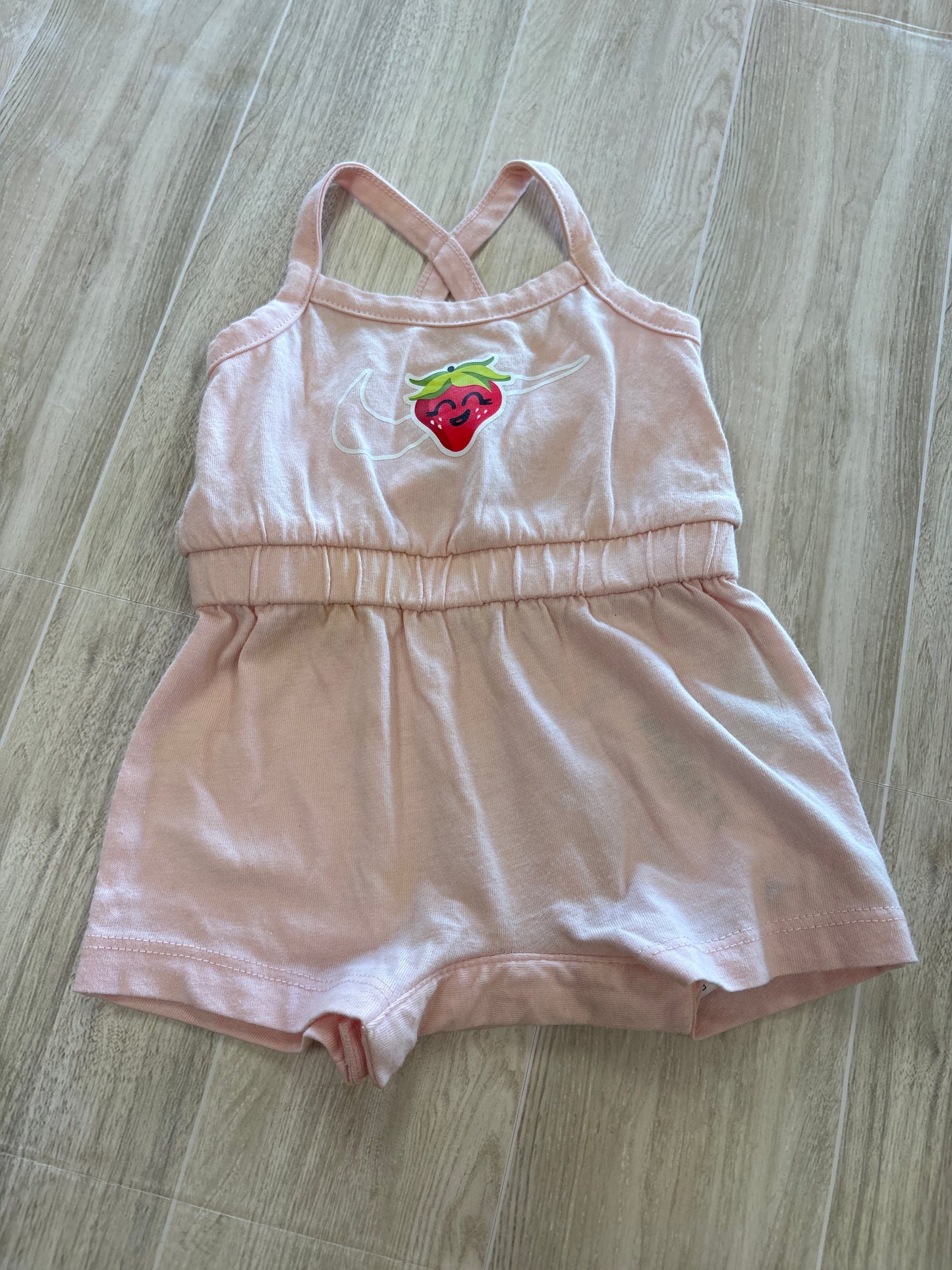 Newborn Nike Pink Strawberry Tank Romper