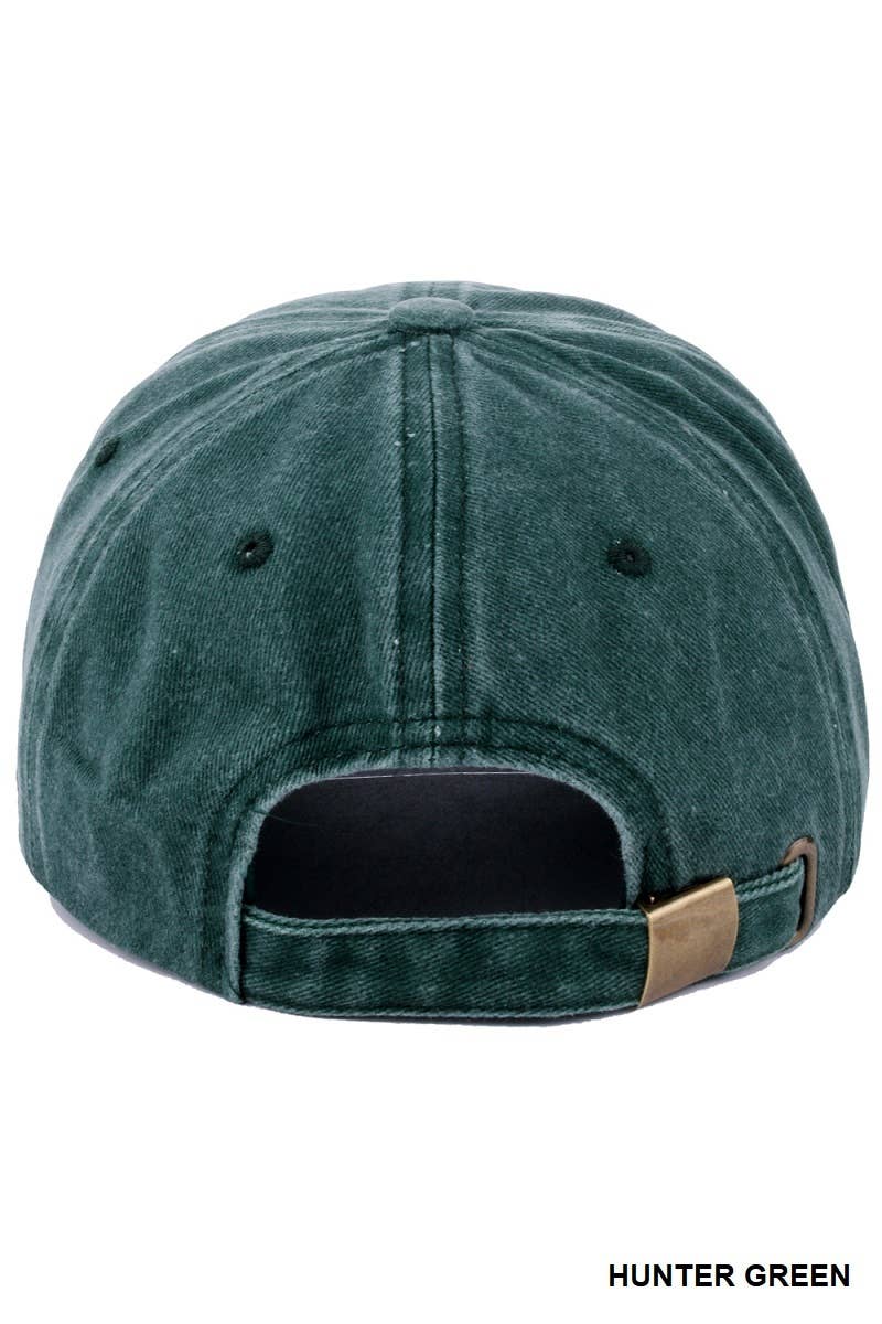 Vintage Washed Trucker Hat Baseball cap: HUNTER GREEN/ OS