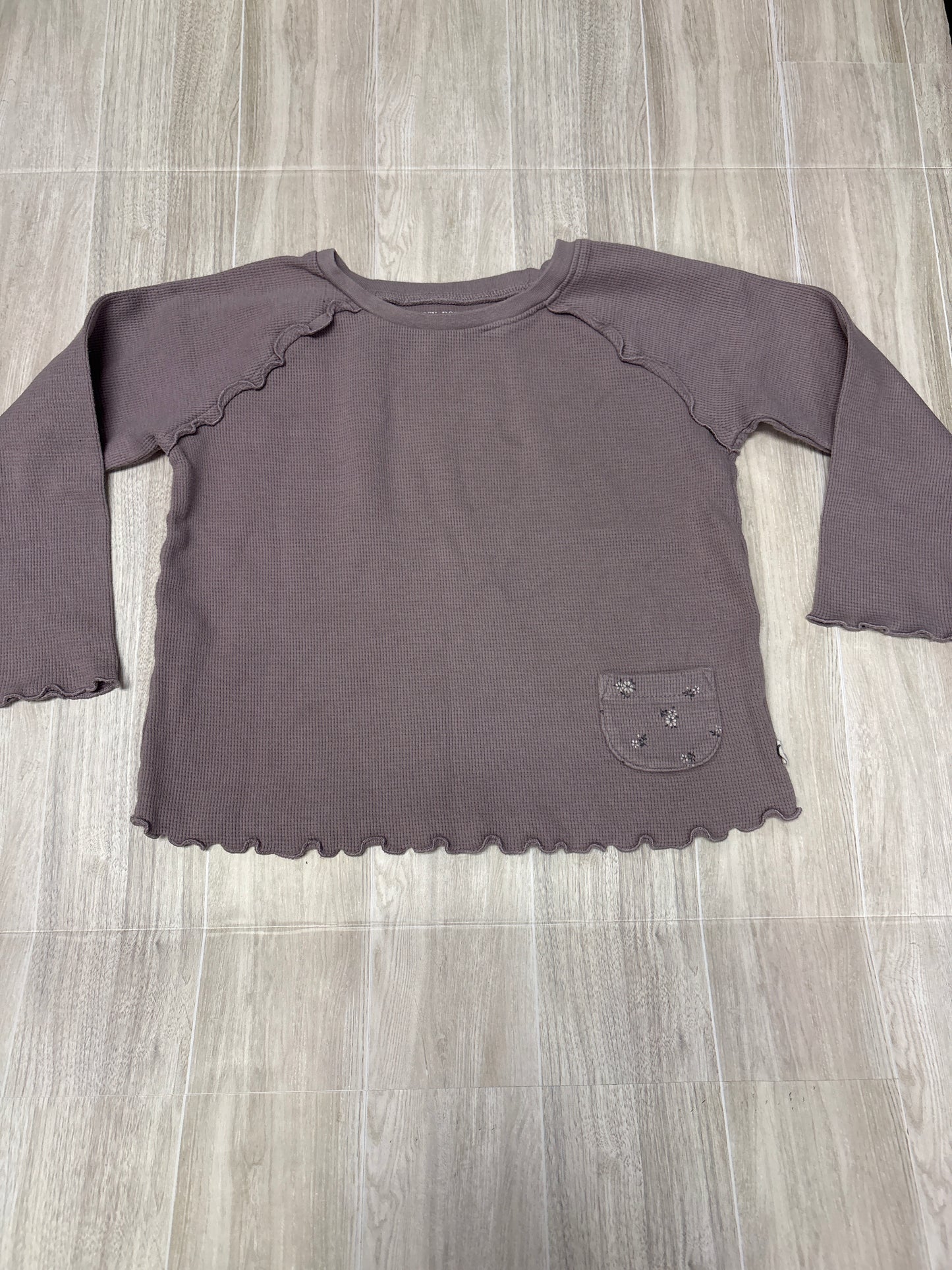 5T Purple Waffle Knit Long Sleeve