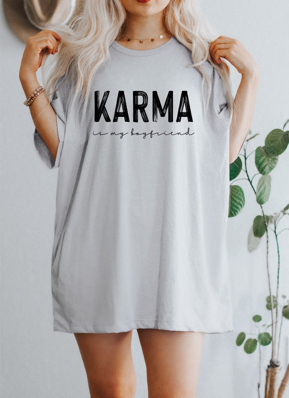 Karma is my Boyfriend Graphic Crew Neck Tee
