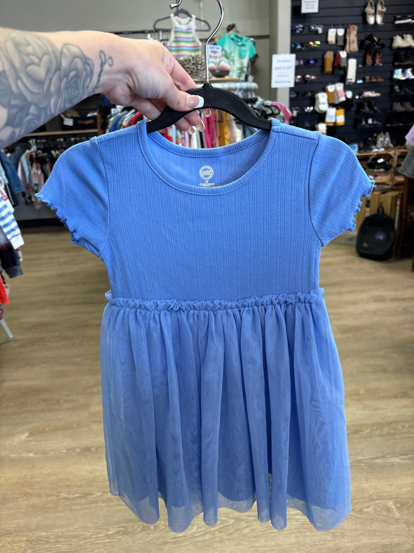 4T Blue Twirl Dress