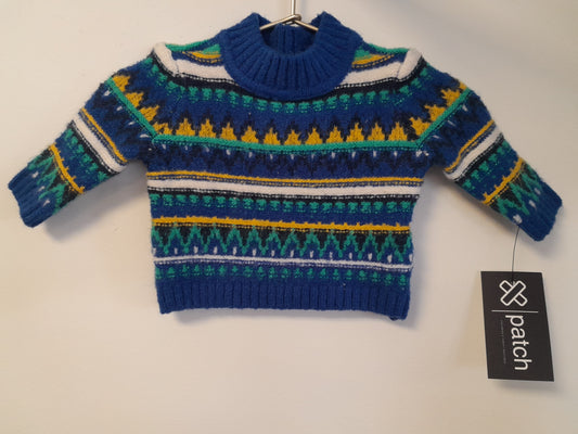 Newborn Blue/Green Knit Sweater