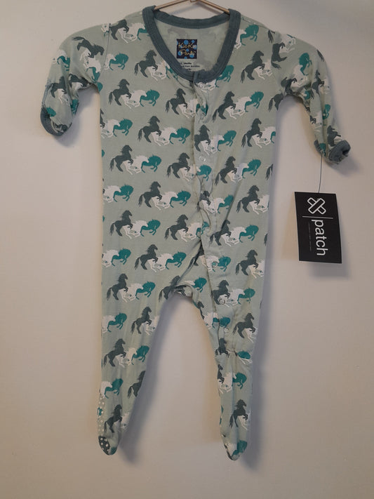 0-3m KicKee Pants Running Horse Pajama