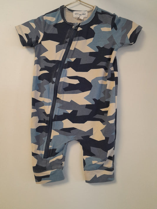 3m Miles the Label Blue Camo Romper