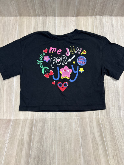 8/9 Zara Black Jump For Joy Graphic Tee