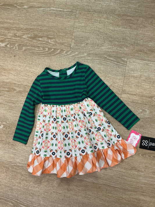 NWT 24m Navy/Green Striped Floral Dress