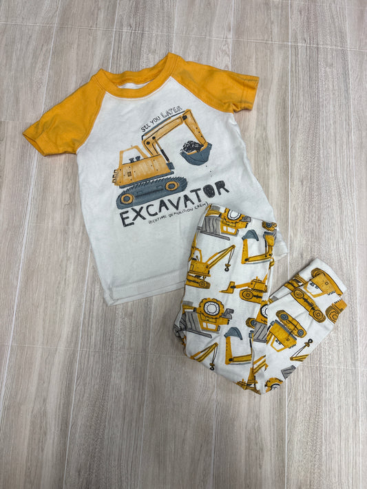 18m See You Later Excavator Pajama Set