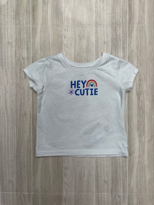 6-9m Hey Cutie White Tee
