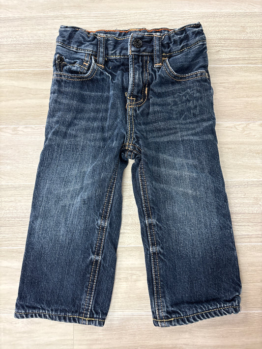 12-18m Gap/Junk Food Dark Wash Lined Denim