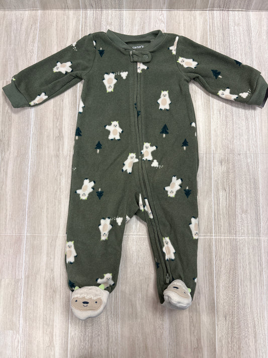 6m Yeti Olive Fleece Pajama