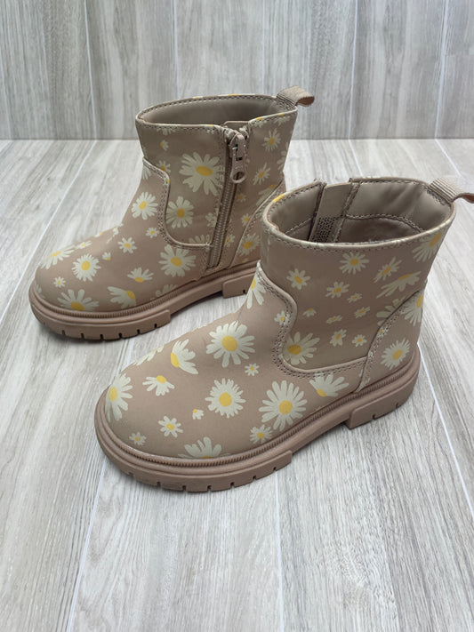 9c Tan Flower Boots