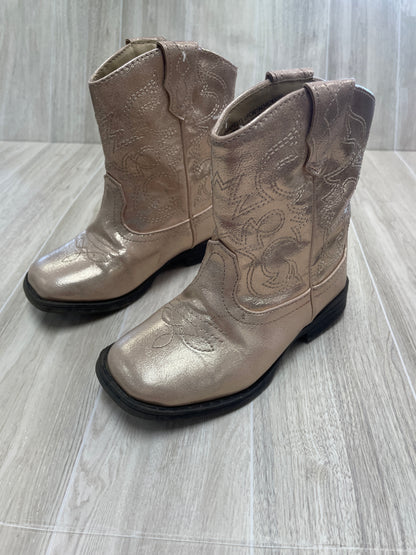 9c Rose Gold Shimmer Western Boot