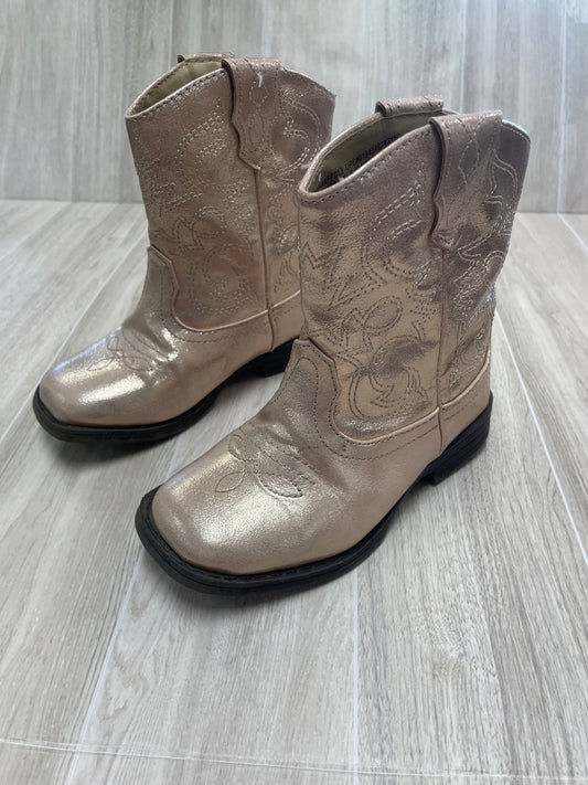 9c Rose Gold Shimmer Western Boot