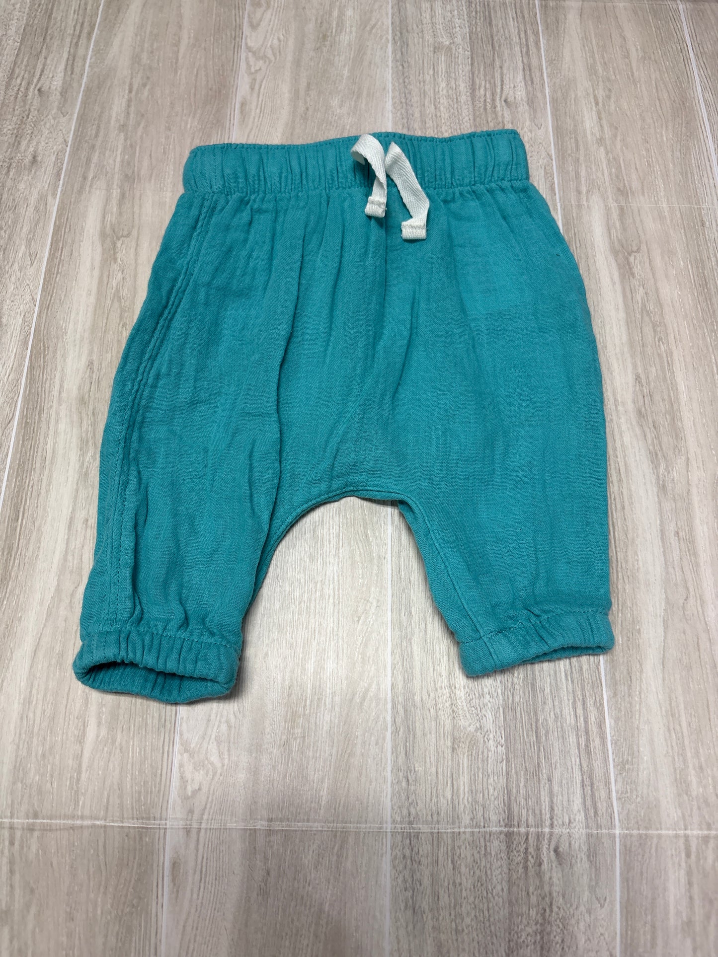0-3m Teal Gauze Harem Pants