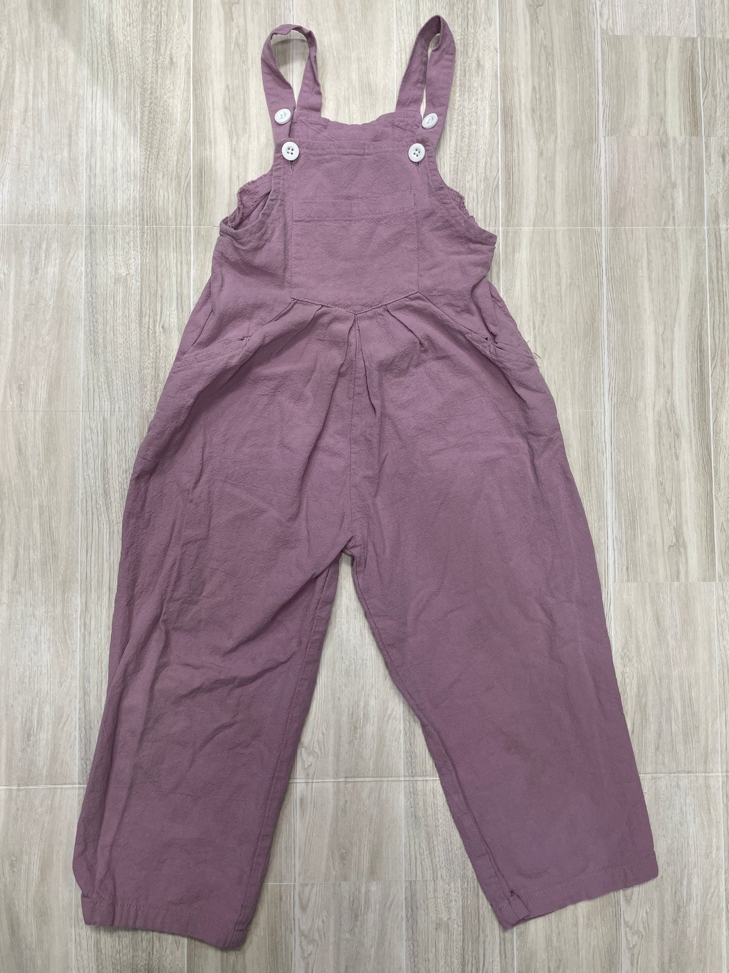 4/5T Purple Cringle Fabric Overalls