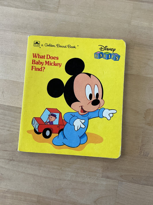 Vintage Book - What Does Baby Mickey Find