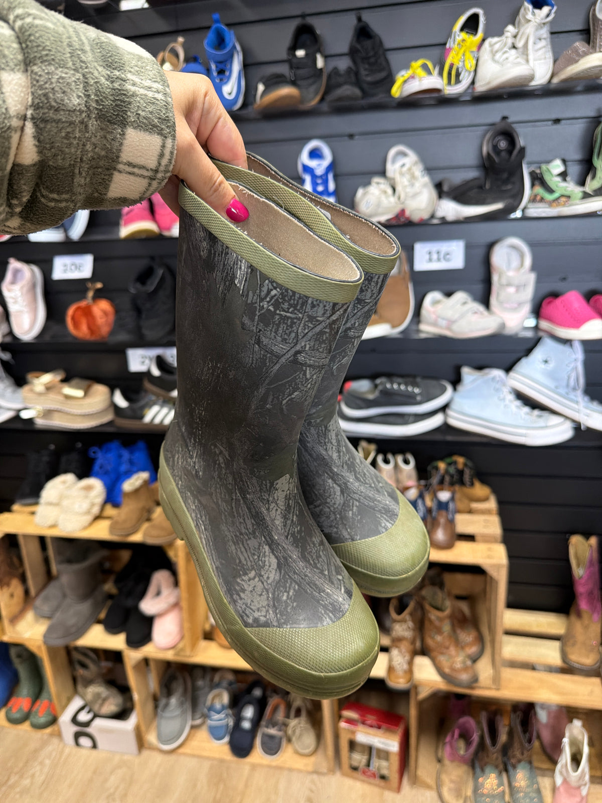 1y Olive/Camo Northside Camo Rain Boot