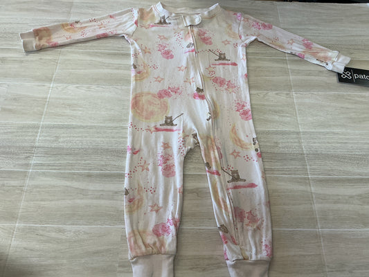 12m Burts Bees Pink Sleeping Bear Pajama