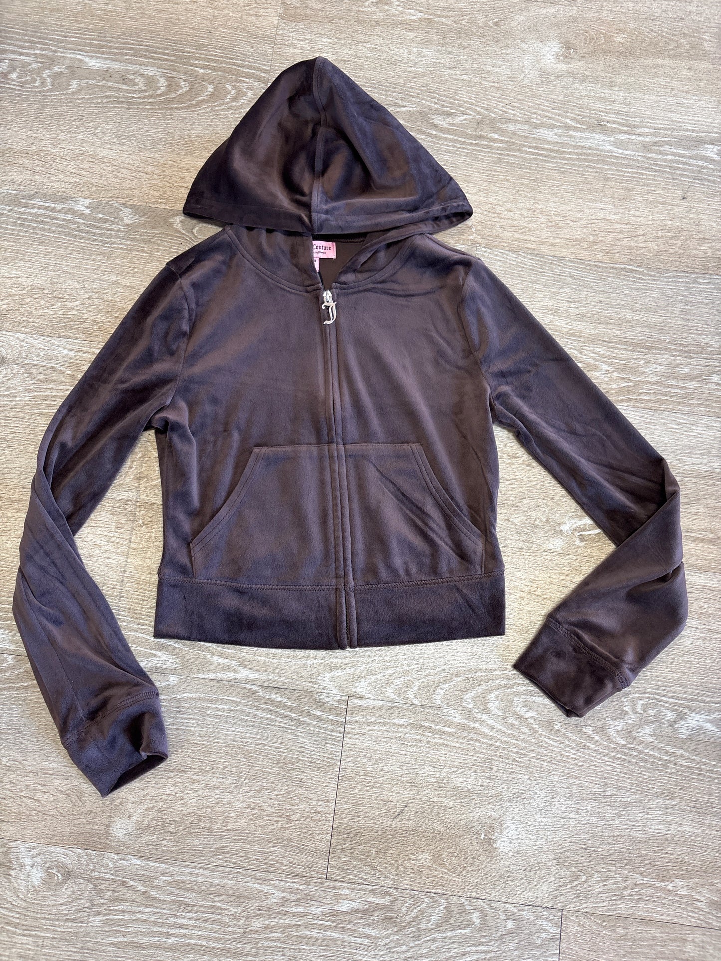 NWT Womens Small Juicy Couture Brown Sugar Velour Jacket