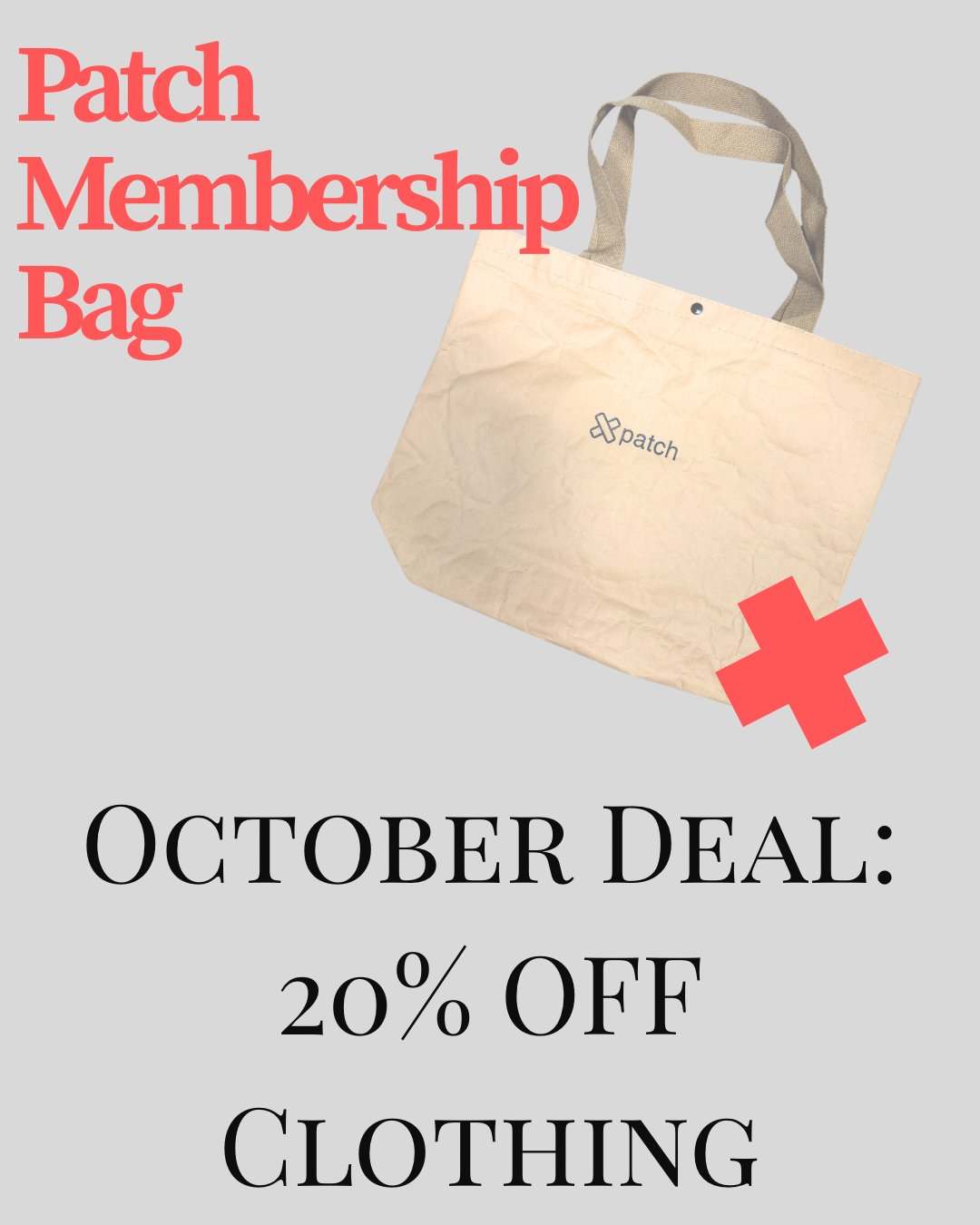 Patch Branded Membership Tote Bag